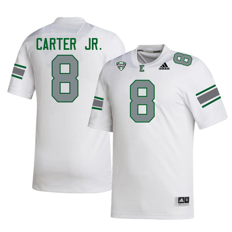 Eastern Michigan Eagles #8 David Carter Jr. College Football Jerseys Stitched-White Eastern Michigan Eagles #8 David Carter Jr. College Football Jerseys Stitched-White